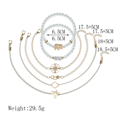 Vintage Bead Charm Bracelet Sets