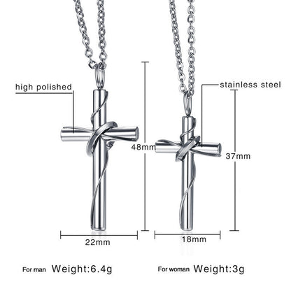 Stainless Steel Cross Pendant Necklace