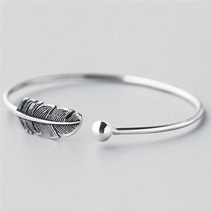 Leaf-Shaped Couple Bracelet