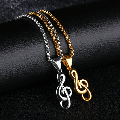 Unisex Music Symbol Necklace