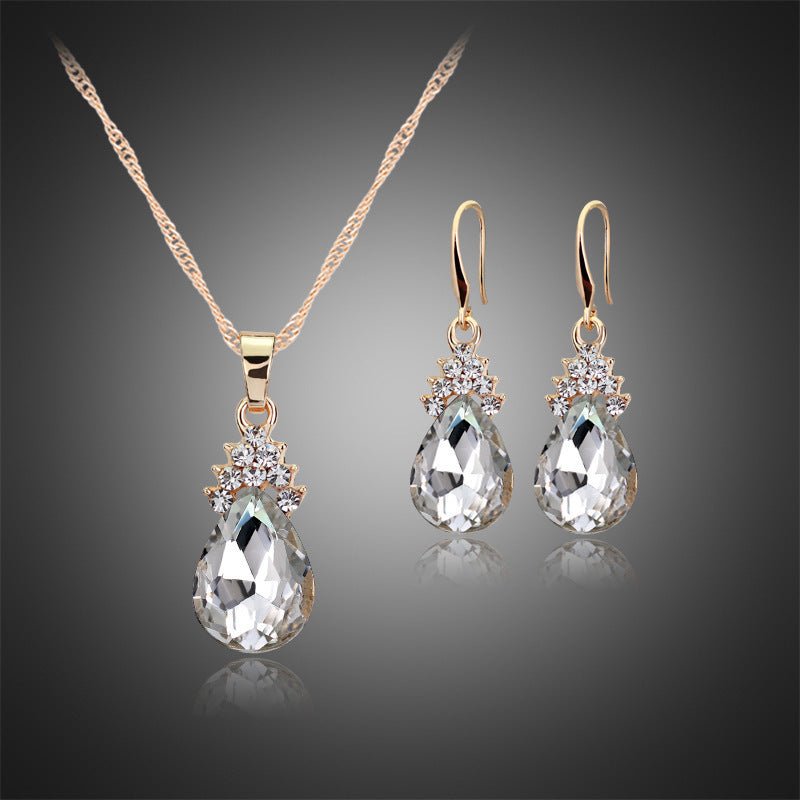 Diamond Crystal Necklace & Earrings Sets