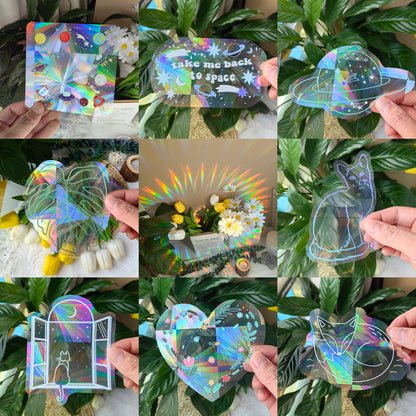 Colourful Suncatcher Rainbow Prism Glass PVC Window Film