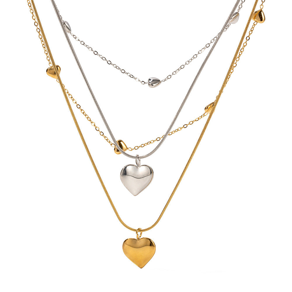 Love Heart Double-layer Necklaces
