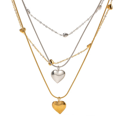 Love Heart Double-layer Necklaces