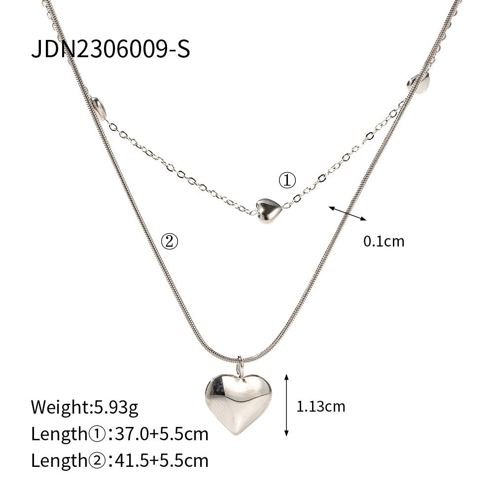 Love Heart Double-layer Necklaces