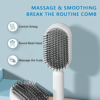 3D Air Cushion Self-Cleaning Hair Comb