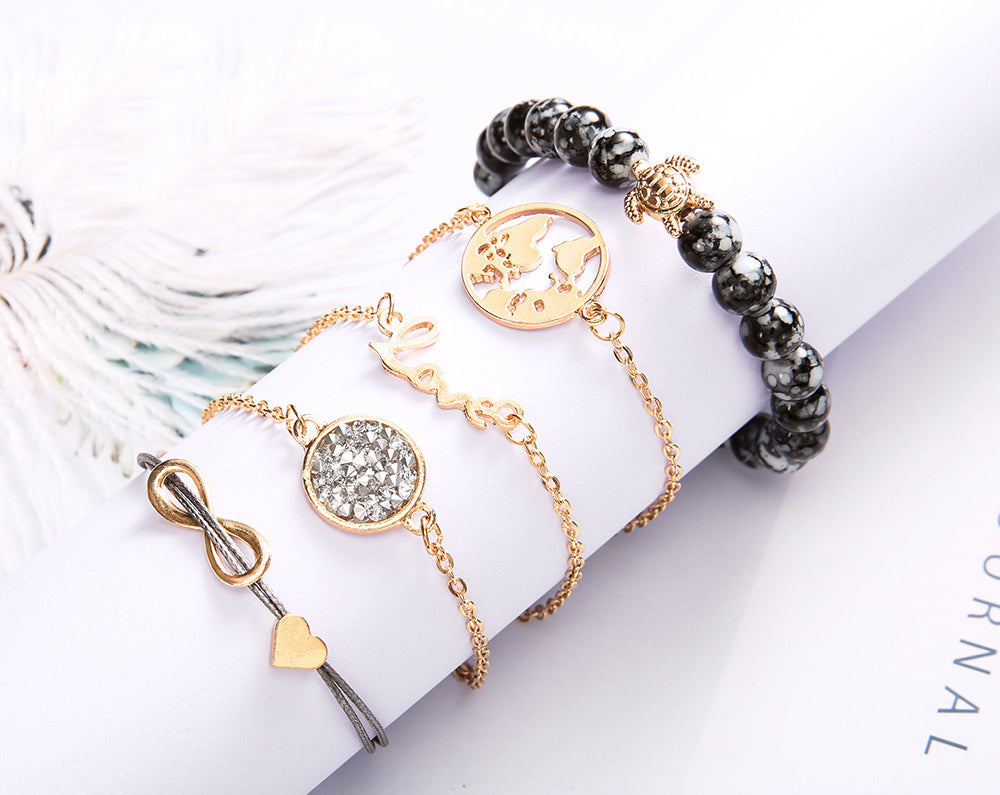 Love Map Bracelet Set