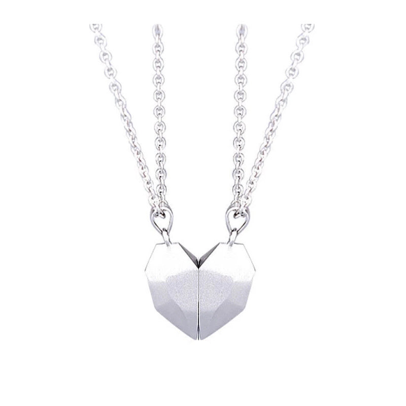 Love Heart Broken Magnetic Couples Necklace