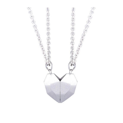 Love Heart Broken Magnetic Couples Necklace