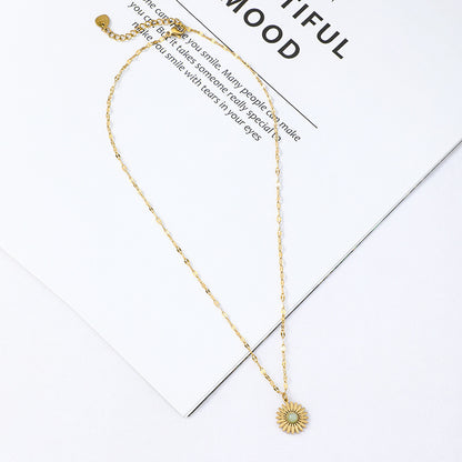 Small Sun Stainless Steel Necklace