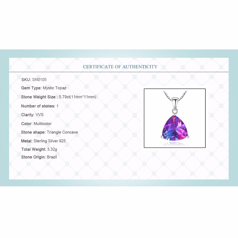 Purple Crystal Pendant Necklace