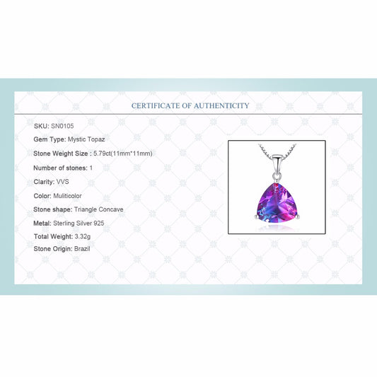 Purple Crystal Pendant Necklace