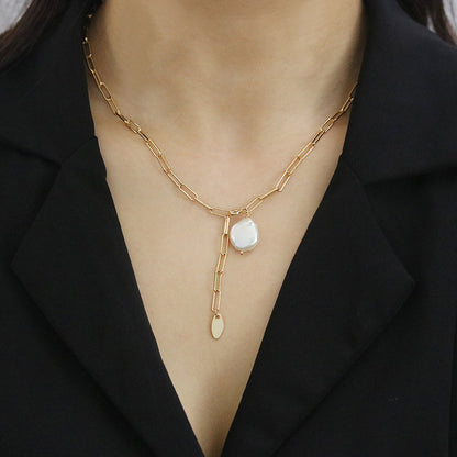 Irregular Shaped Pearl Necklace