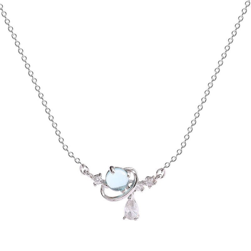 Aurora Water Drop Planet Necklace