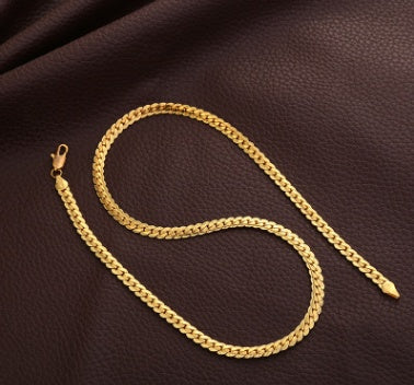 Gold Tone Snake Chain Necklace