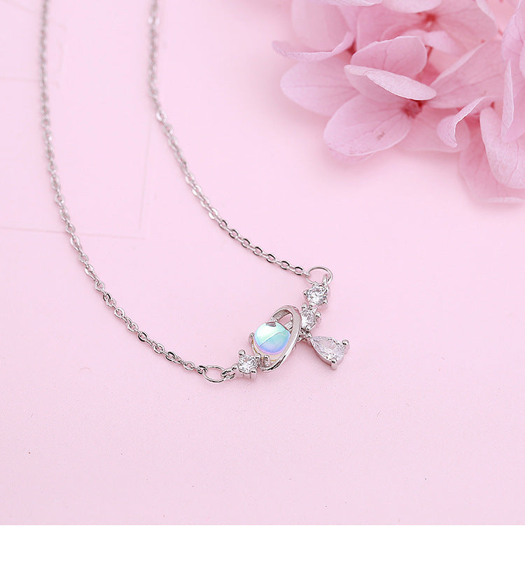 Aurora Water Drop Planet Necklace