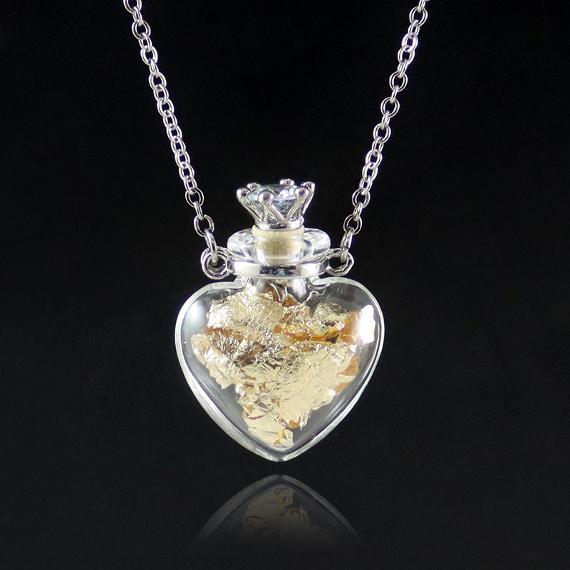 Transparent Glass Essential Oil Perfume Necklace