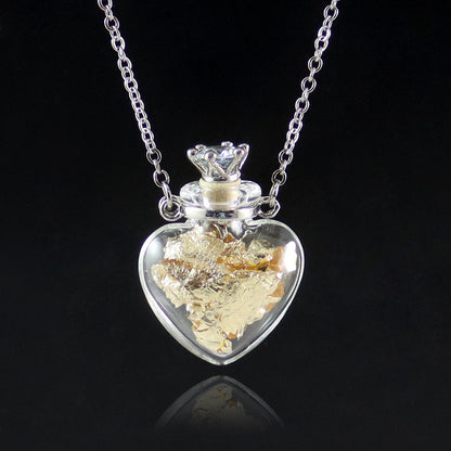 Transparent Glass Essential Oil Perfume Necklace