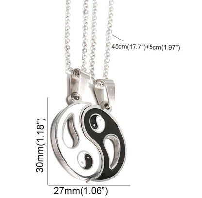 Yin & Yang Couples Necklace Set
