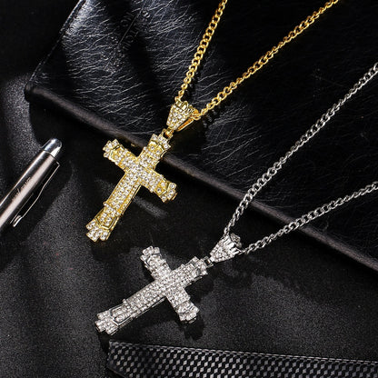 Iced Out  Cross Necklace