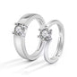Moissanite Engagement Couple Rings