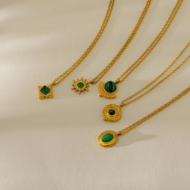 Vintage Turquoise & Emerald Necklace