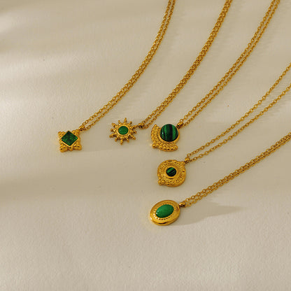 Vintage Turquoise & Emerald Necklace