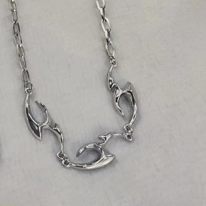 New Irregular Shaped Metal Necklace