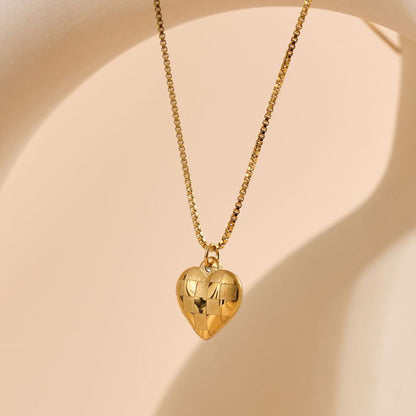 Gold Heart Pendant Necklace for Women