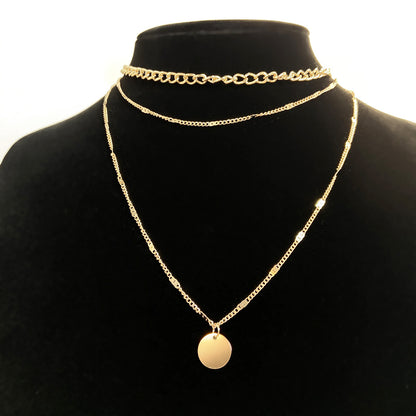 Small Disc Multi-Layer Necklace