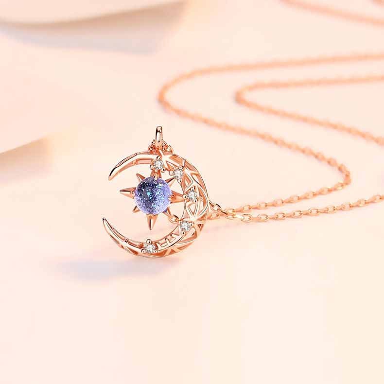 Explosive Star and Moon Necklace