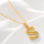 Gold Initial Letter Necklace – 18K Gold Plated A–Z Alphabet