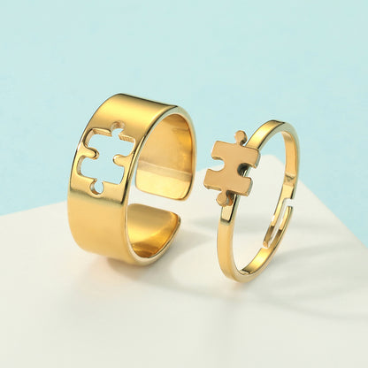 Puzzle Couple Rings