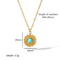 Turquoise Pendant Blue Diamond Necklace