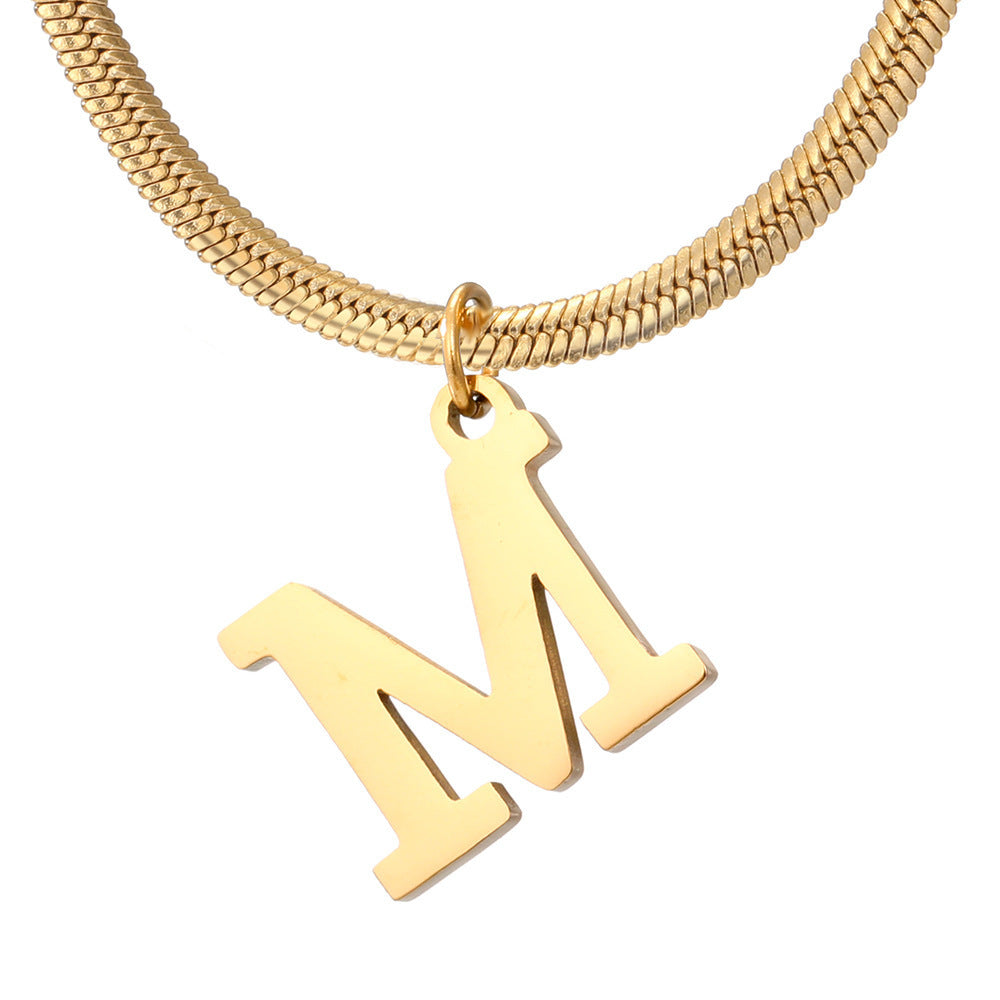 Minimalist A-Z Letter Pendant Necklace