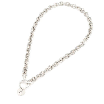 A–Z Initial Alphabet Letter Necklace with Heart Pendant