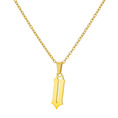 Funky A-Z Letter Pendant Necklace
