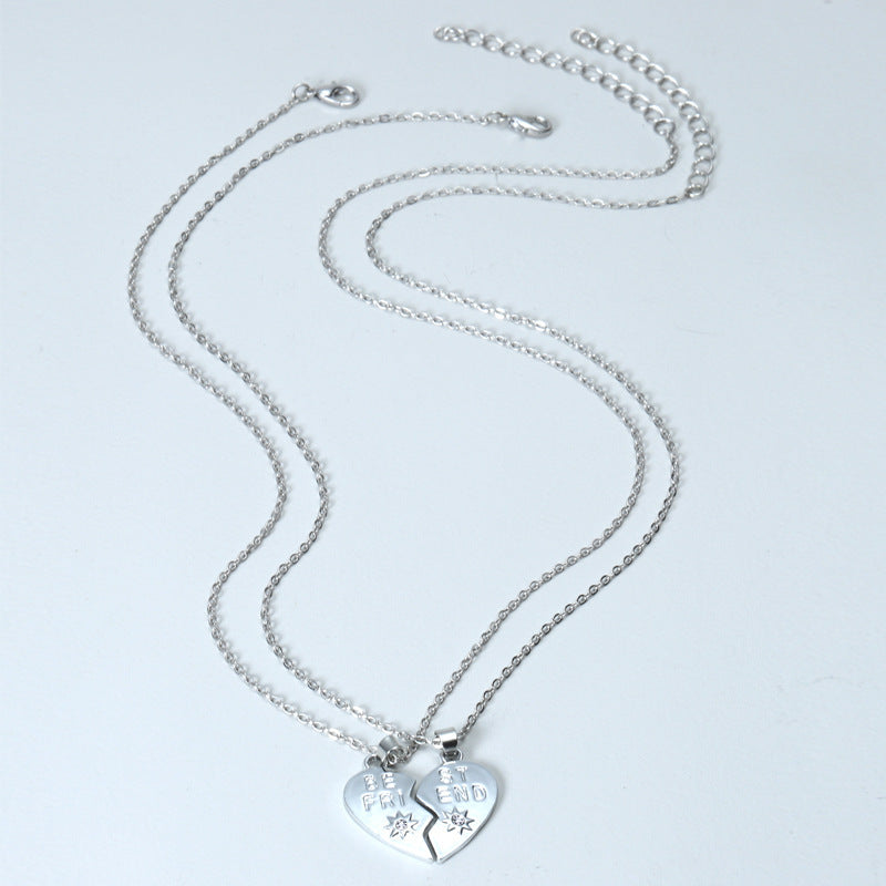 Best Friend Heart Clavicle Chain Necklace