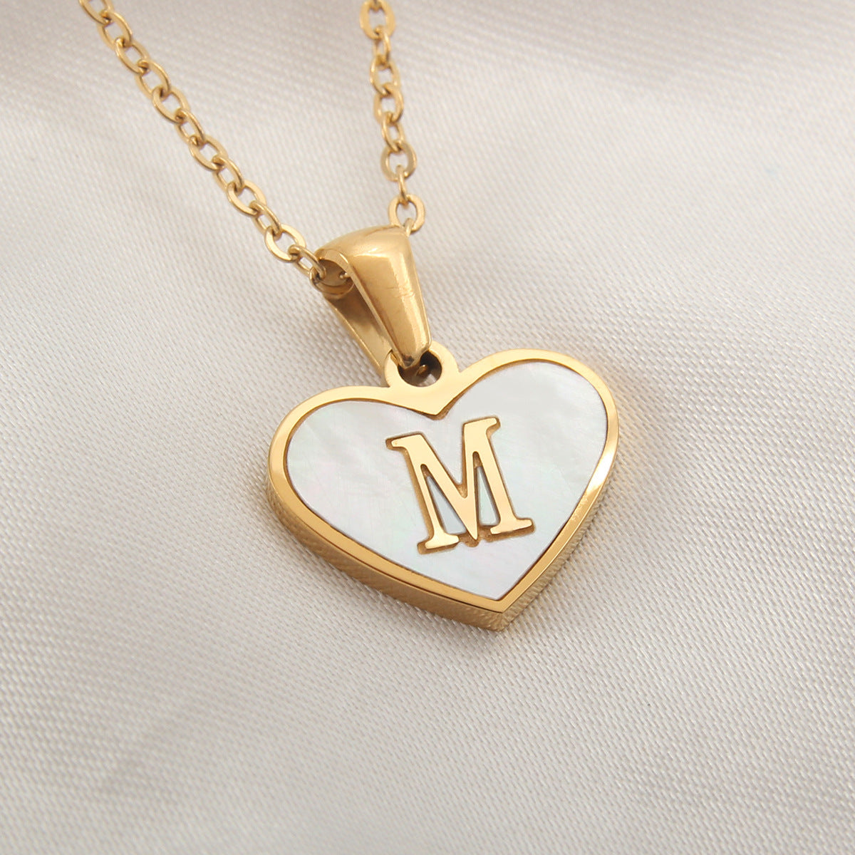 26 Letter Heart-Shaped Necklace