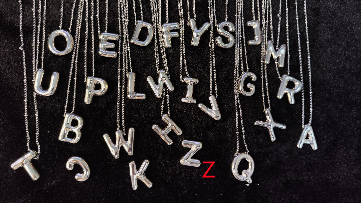 Glossy Letters Pendant Necklace