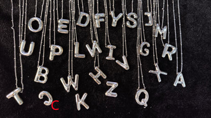 Glossy Letters Pendant Necklace