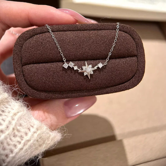 Rhinestone Star Necklace for Women