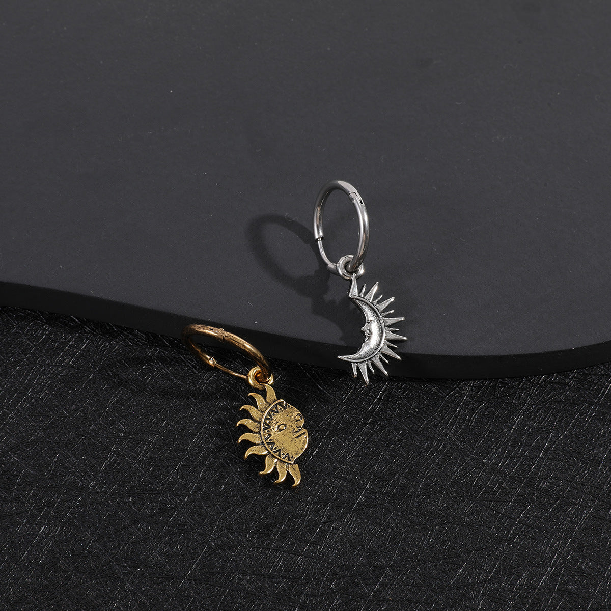 Sun and Moon Couple’s Necklace & Earrings