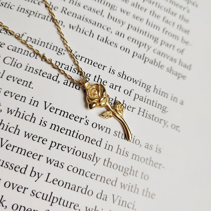 Rose Necklace Gold