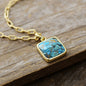 New Turquoise Jade Pendant Necklace