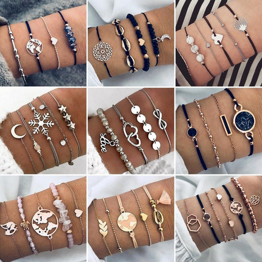 Vintage Bead Charm Bracelet Sets