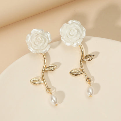 Women’s Flower Metal Alloy Earrings