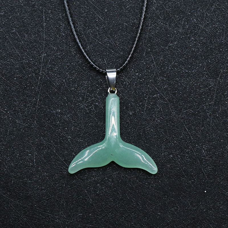 Crystal Whale Fishtail Necklace