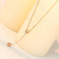 Diamond Pendant with Zircon Inlays Necklace