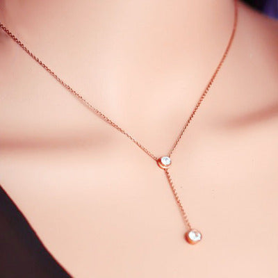 Diamond Pendant with Zircon Inlays Necklace